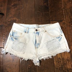 Forever 21 High Waist Distressed Cut Off Shorts 30